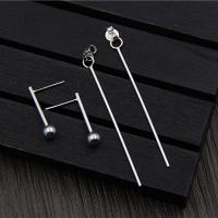 925 Sterling Silver Split Earring, polished, fashion jewelry & for woman 
