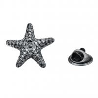 Латунь Воротник Брошь, Морская звезда, плакированный цветом под старое серебро, ювелирные изделия моды & Мужская продается PC