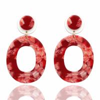 Zinc Alloy Drop Earring, with Acetate, fashion jewelry & for woman 