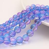 Glass Beads, Round blue Approx 1mm 