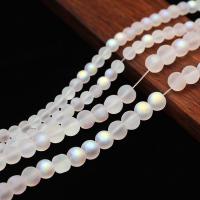 Glas Perle, rund, bunte Farbe plattiert, verschiedene Größen vorhanden, Bohrung:ca. 1mm, verkauft von Strang