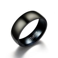 Stainless Steel Finger Ring, plated, fashion jewelry & Unisex black, 8mm 