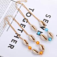 Zinc Alloy Anklet, with Shell & Acrylic, plated, fashion jewelry & for woman 