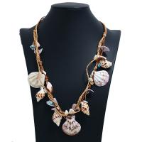 Ожерелье, Ракушка, с Нейлоновый шнурок, Другое покрытие, ювелирные изделия моды & Женский, продается Strand