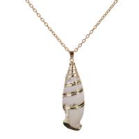 Shell Zinc Alloy Necklace, with Shell, plated, fashion jewelry & for woman 