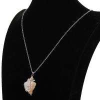 Shell Zinc Alloy Necklace, with Shell, plated, fashion jewelry & for woman 