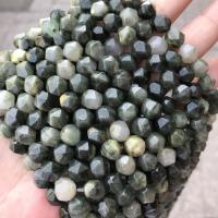 Green Grass Stone Beads, polished & faceted Approx 1mm 