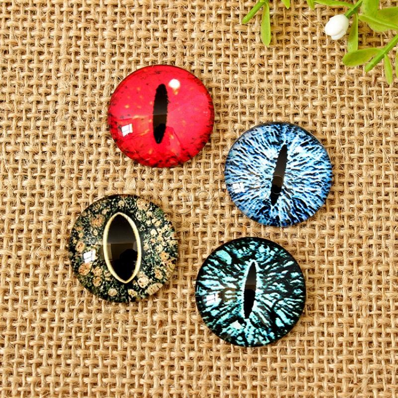 Time Gem Cabochon, Glass, with Paper, time gem jewelry & different size for choice & flat back & mixed, Sold By PC