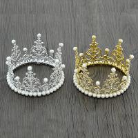 Bridal Tiaras, Zinc Alloy, with Crystal & Plastic Pearl, plated, fashion jewelry & for woman 