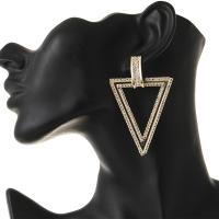 Eisen Ohrhänger, mit Strass, Dreieck, Bohemian-Stil & für Frau & hohl, keine, 45x70mm, verkauft von Paar