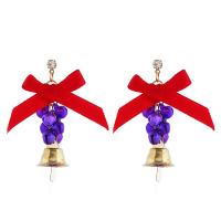 Zinc Alloy Drop Earring, plated, fashion jewelry & Christmas jewelry & for woman 
