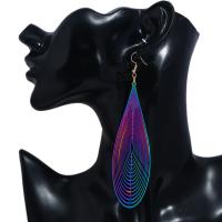 Stainless Steel Drop Earring, plated, fashion jewelry & for woman, multi-colored, 100*30mm 