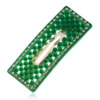 Hair Snap Clips, Zinc Alloy, with Plastic Pearl, plated, for woman & with rhinestone 