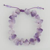 Amethyst Bracelet, Adjustable & fashion jewelry & natural & Unisex, purple, 9-17x6-11mm Approx 7-9 Inch 