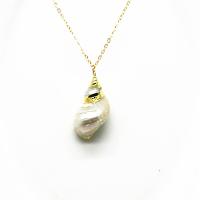 Цинкового сплава ожерелье, Ракушка, с цинковый сплав, плакирован золотом, разные стили для выбора & Женский, длина:Приблизительно 17.7 дюймовый, 10пряди/сумка, продается сумка