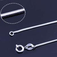 Серебряное ожерелье цепи, Серебро 925 пробы, Другое покрытие, различной длины для выбора & змея цепи, Много цветов для выбора, 0.8mm, продается Strand