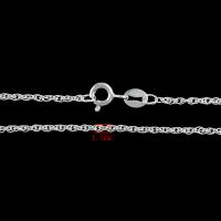 Collar de cadena de plata esterlina, plata de ley 925, chapado, cadena oval, más colores para la opción, 1.5mm, longitud:18 Inch, Vendido por Sarta