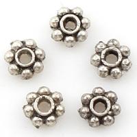 Perles intercalaires en alliage de zinc, fleur, Placage, plus de couleurs à choisir Environ 2mm, Environ Vendu par sac