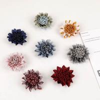 Cloth Hair Accessories DIY Findings, Flower, handmade 70mm 