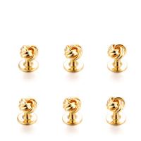 Brass Cufflinks, gold color plated, 6 pieces & fashion jewelry & for man, 10mm 