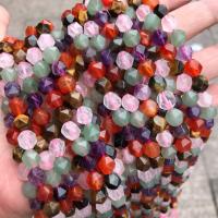 Perles de pierre gemme mixte, facettes, multicolore, 8mm Environ 1mm, Environ Vendu par brin