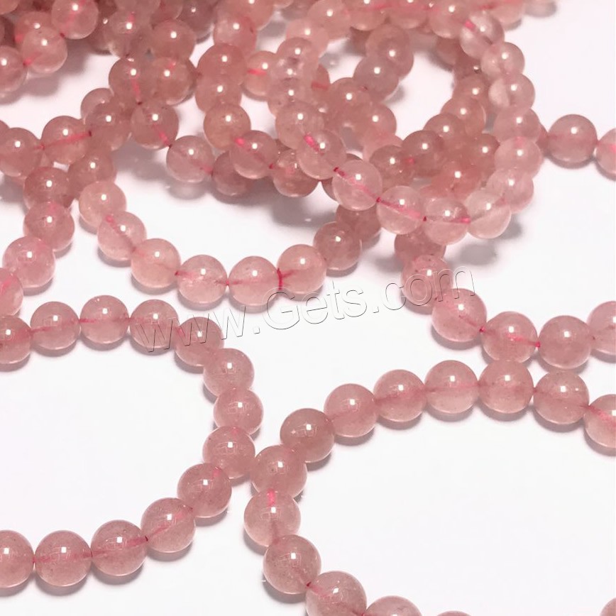 Strawberry Quartz Beads, Round, different size for choice, pink, Hole:Approx 1mm, Sold By Strand