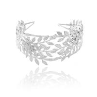 Hair Bands, Iron, Leaf, silver color plated, fashion jewelry & for woman 