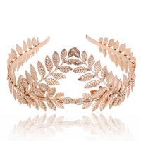 Bridal Tiaras, Iron, Leaf, plated, fashion jewelry & for woman 