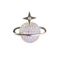 Brass Brooch, plated, Unisex & micro pave cubic zirconia 