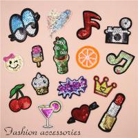 Sewing on Patch, Cloth, with Sequins, Embroidery, DIY 