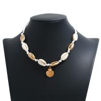 Ожерелье, Ракушка, с Нейлоновый шнурок, Другое покрытие, ювелирные изделия моды & Женский, белый, продается Strand