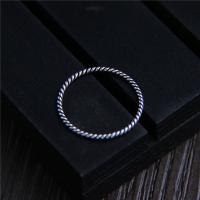 925 Sterling Silver Tail Finger Ring, polished & for woman, 1mm, US Ring .5-6.5 