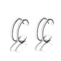 925er Sterling Silber Ohrring Clip, verschiedene Stile für Wahl & für Frau, Silberfarbe, 8x9mm, verkauft von Paar