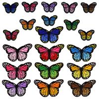 Hierro animal en parche, paño, Mariposa, Bordado, Bricolaje, más colores para la opción, 10PCs/Grupo, Vendido por Grupo