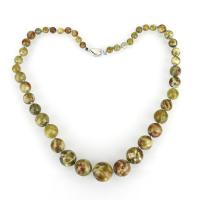 Serpentine Necklace, Round, fashion jewelry & natural & Unisex  Approx 19 Inch 