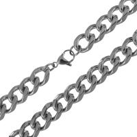 Stainless Steel Chain Necklace, fashion jewelry & Unisex & curb chain, original color, 11.5mm Approx 26 Inch 