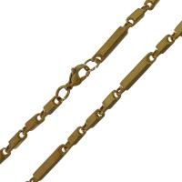 Stainless Steel Chain Necklace, gold color plated, fashion jewelry & Unisex  Approx 21-27 Inch 