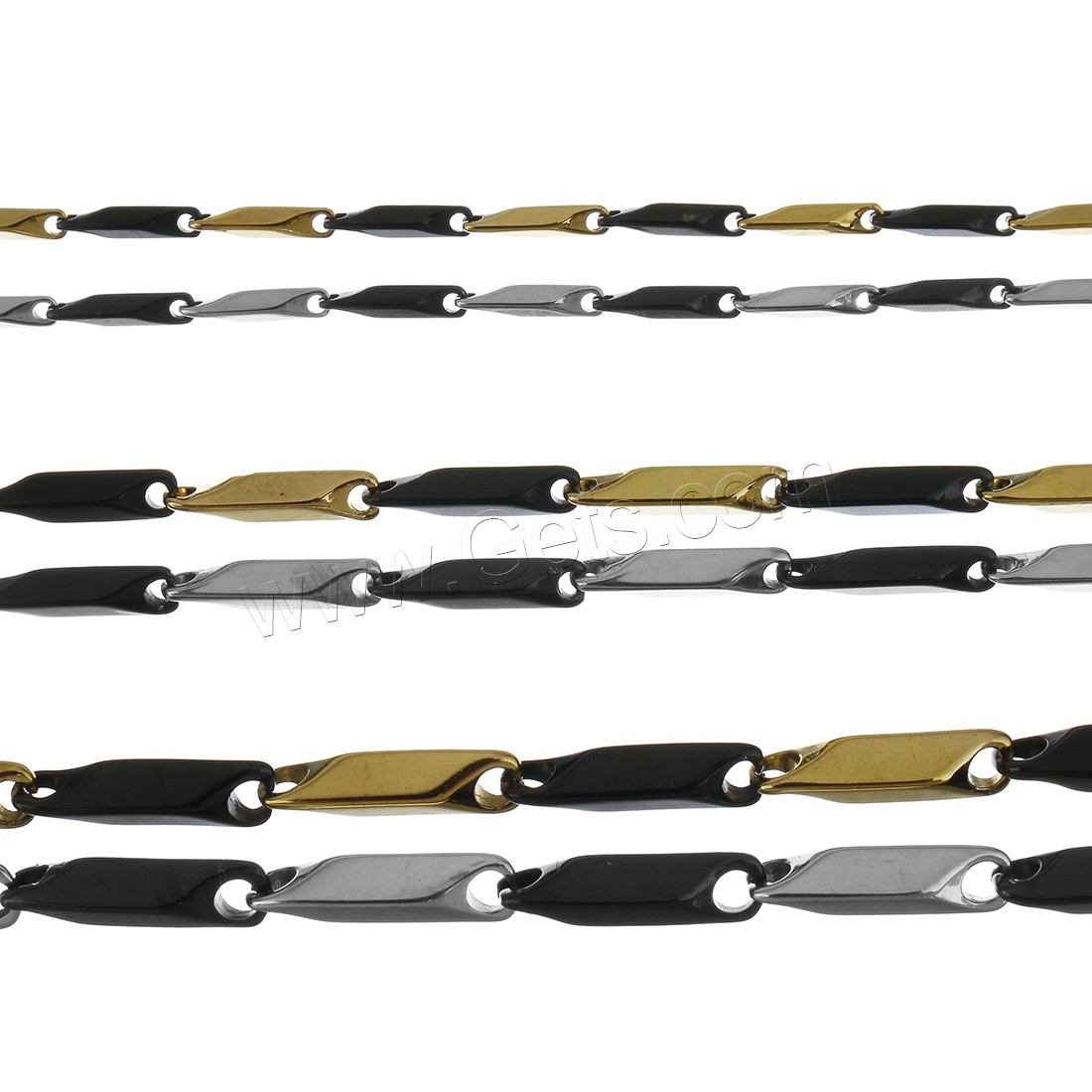 Collar de cadena de acero inoxidable, chapado, Joyería & unisexo & diverso tamaño para la opción, más colores para la opción, longitud:aproximado 21.5 Inch, Vendido por Sarta