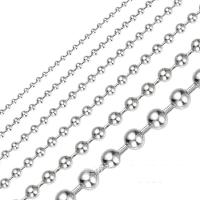 Stainless Steel Ball Chain, 304 Stainless Steel, plated original color 