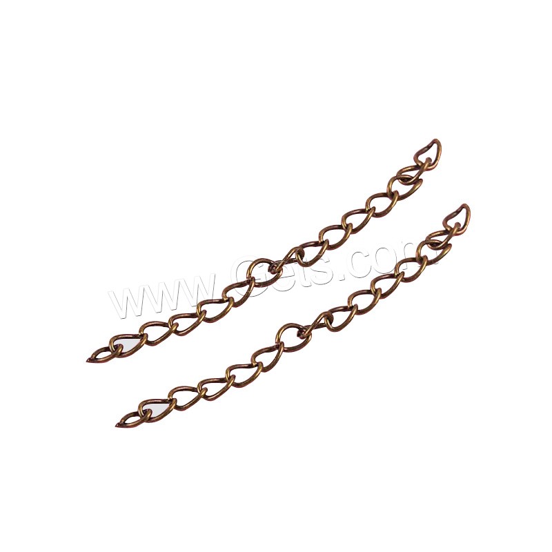 Iron Extender Chain, plated, different size for choice, more colors for choice, 1000PCs/Bag, Sold By Bag
