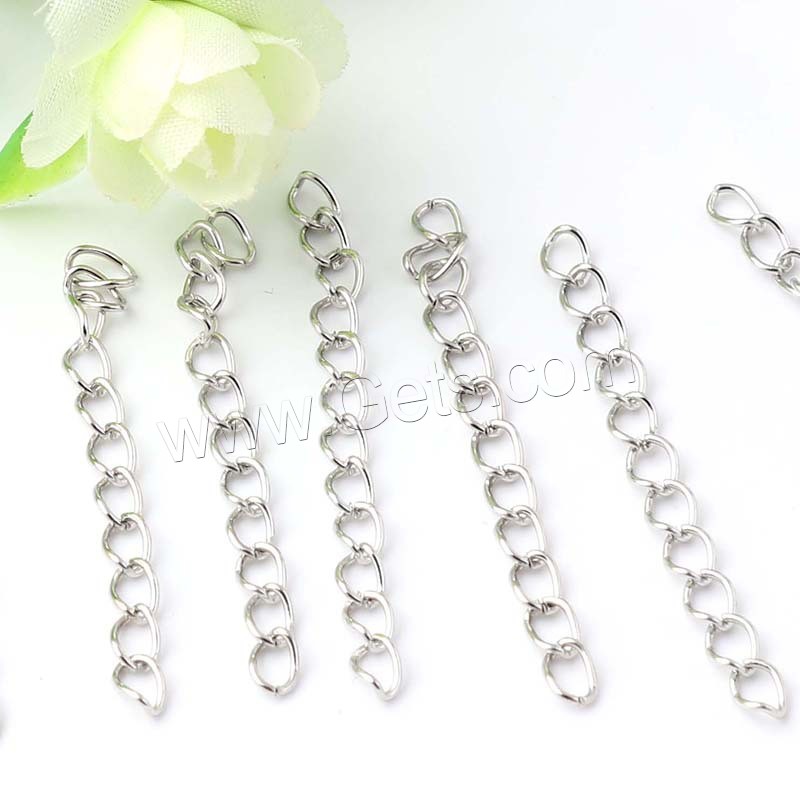 Iron Extender Chain, plated, different size for choice, more colors for choice, 1000PCs/Bag, Sold By Bag