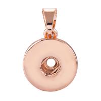 Snap Button Pendant, Zinc Alloy, rose gold color plated, fashion jewelry & DIY, 18mm 