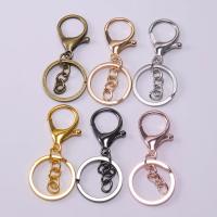 Zinc Alloy Key Clasp, with Iron, plated, durable 
