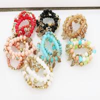 Acrylic Bracelets, with Zinc Alloy, plated, multilayer & for woman 50*32mm 