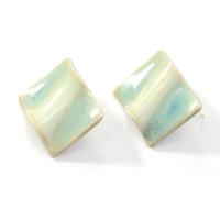 Porcelain Stud Earring, plated, fashion jewelry & for woman, 35mm 