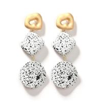 Acrylic Drop Earring, with Zinc Alloy, plated, fashion jewelry & for woman 