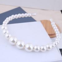 Hair Bands, Zinc Alloy, with Plastic Pearl, plated, fashion jewelry & for woman, white 