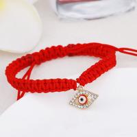 Nylon Cord Bracelets, Cotton Cord, with Zinc Alloy, adjustable & for woman, 7mm Approx 7 Inch 
