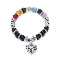 Gemstone Bracelet, with Zinc Alloy, adjustable & for woman, 8mm Approx 7 Inch 