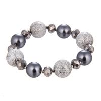 Fashion Zinc Alloy Bracelets, with Glass Beads, plated, fashion jewelry & adjustable & for woman, 14mm, 17mm Approx 7 Inch 